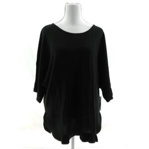 NY Collection Black Drp Shoulder Sweater - Women's Size Small- Chic Stylish